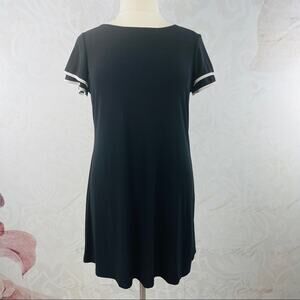 Tiana B. silky stretchy shift dress black and white